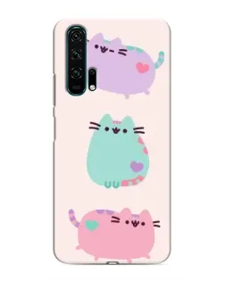 Чехол для Huawei Honor 20 Pro с картинкой «Pusheen трио»