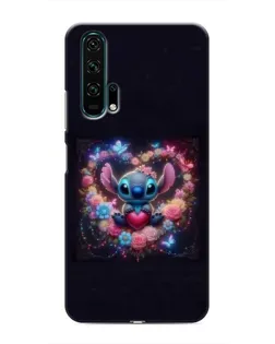 Чехол для Huawei Honor 20 Pro с картинкой «Stitch в цветах»