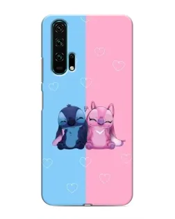 Чехол для Huawei Honor 20 Pro с картинкой «Stitch и Angel Love»