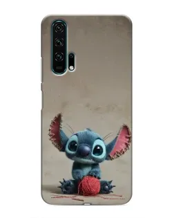 Чехол для Huawei Honor 20 Pro с картинкой «Стич на коричневом фоне»