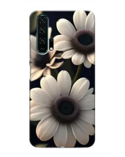 Чехол для Huawei Honor 20 Pro с картинкой «Белые маргаритки макро»