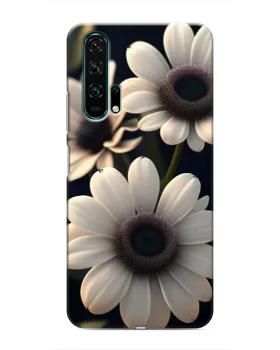 Чехол для Huawei Honor 20 Pro с картинкой «Белые маргаритки макро»