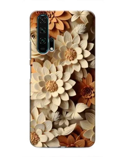 Чехол для Huawei Honor 20 Pro с картинкой «Бежевый флористический декор»