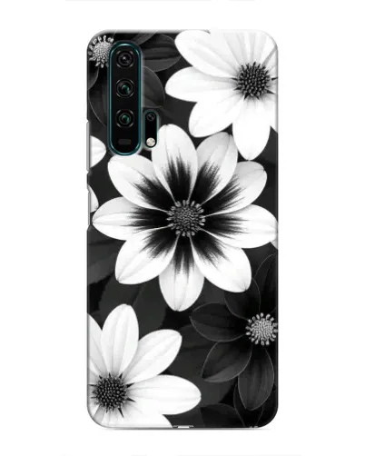 Чехол для Huawei Honor 20 Pro с картинкой «Монохромные астры»