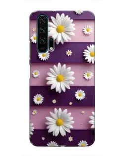 Чехол для Huawei Honor 20 Pro с картинкой «Ромашки на фиолетовом»
