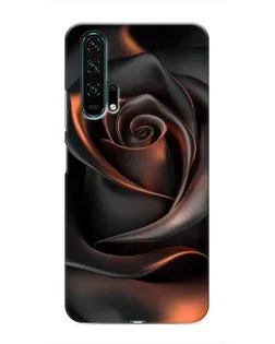 Чехол для Huawei Honor 20 Pro с картинкой «Шелковая черная роза»