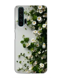 Чехол для Huawei Honor 20 Pro с картинкой «Ветка мелких белых цветов»