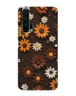 Чехол для Huawei Honor 20 Pro с картинкой «Узор из маленьких подсолнухов»