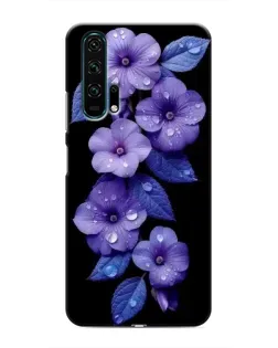 Чехол для Huawei Honor 20 Pro с картинкой «Фиолетовые цветы с росою»