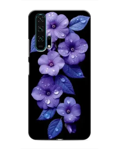 Чехол для Huawei Honor 20 Pro с картинкой «Фиолетовые цветы с росою»