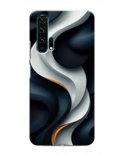 Чехол для Huawei Honor 20 Pro с картинкой «Объемные черно-белые ленты» Чехол для Huawei Honor 20 Pro с картинкой «Объемные черно-белые ленты»