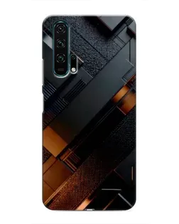 Чехол для Huawei Honor 20 Pro с картинкой «Черные геометрические блоки»