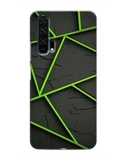 Чехол для Huawei Honor 20 Pro с картинкой «Зеленые геометрические линии»