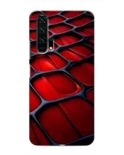 Чехол для Huawei Honor 20 Pro с картинкой «Красная глянцевая сетка»