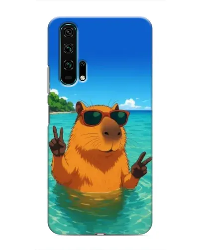 Чехол для Huawei Honor 20 Pro с картинкой «Морская капибара»