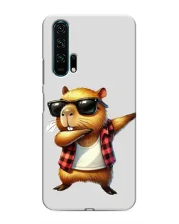 Чехол для Huawei Honor 20 Pro с картинкой «Капибара рэпер даб»