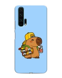 Чехол для Huawei Honor 20 Pro с картинкой «Капибара на скейте»