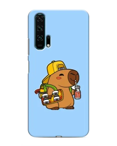Чехол для Huawei Honor 20 Pro с картинкой «Капибара на скейте»