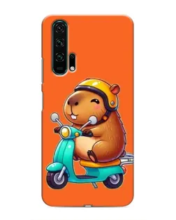 Чехол для Huawei Honor 20 Pro с картинкой «Капибара на скутере»