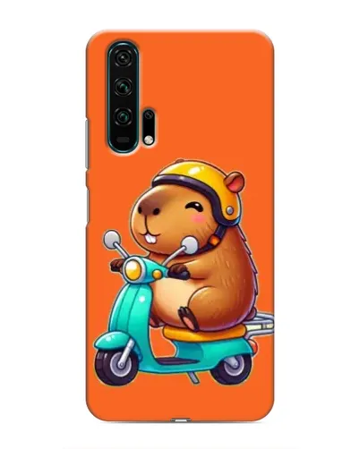 Чехол для Huawei Honor 20 Pro с картинкой «Капибара на скутере»