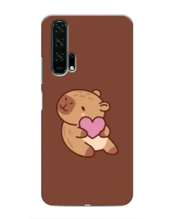 Чехол для Huawei Honor 20 Pro с картинкой «Капибара с сердцем»