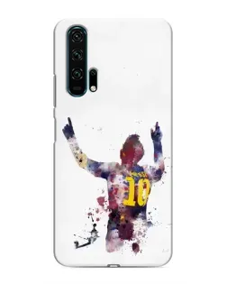Чехол для Huawei Honor 20 Pro с картинкой «Акварельный Месси Барселона»