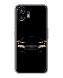 Чехол для Huawei Honor 200 с картинкой «Audi — ночной контур»