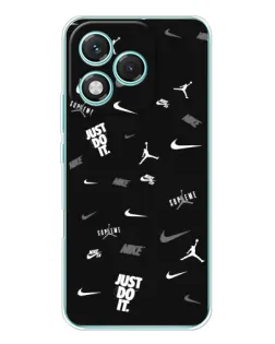 Чехол для Huawei Honor 400 Lite с картинкой «Nike Black Pattern»