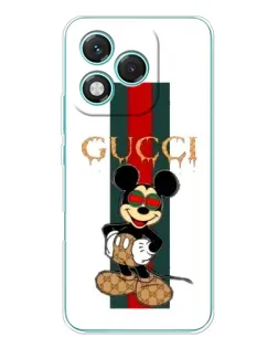 Чохол для Huawei Honor 400 Lite з картинкою «Міккі Маус Gucci — смуги»