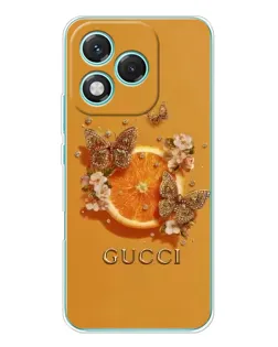 Чохол для Huawei Honor 400 Lite з картинкою «Gucci — золоті метелики»