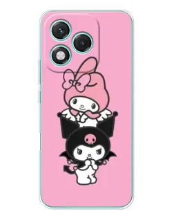 Чехол для Huawei Honor 400 Lite с картинкой «My Melody и Kuromi»