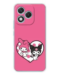 Чехол для Huawei Honor 400 Lite с картинкой «Kuromi и My Melody»