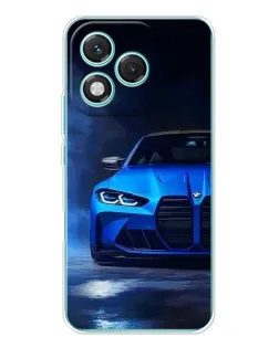 Чехол для Huawei Honor 400 Lite с картинкой «Голубая BMW M4»
