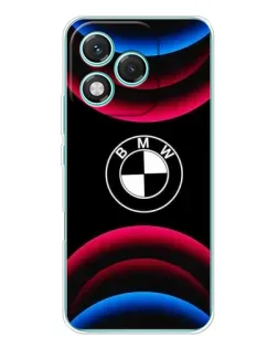Чехол для Huawei Honor 400 Lite с картинкой «Логотип BMW и неоновые дуги»