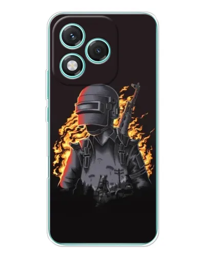 Чехол для Huawei Honor 400 Lite с картинкой «PUBG — огненный силуэт» Чехол для Huawei Honor 400 Lite с картинкой «PUBG — огненный силуэт»