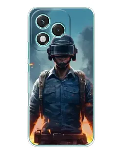 Чехол для Huawei Honor 400 Lite с картинкой «PUBG — реалистичный герой»