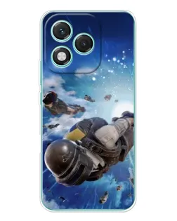 Чехол для Huawei Honor 400 Lite с картинкой «Десант PUBG — прыжок»