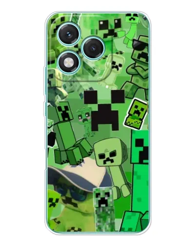 Чехол для Huawei Honor 400 Lite с картинкой «Криперы Minecraft»