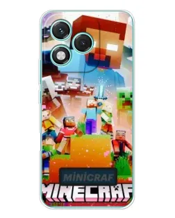 Чехол для Huawei Honor 400 Lite с картинкой «Minecraft герои игры»