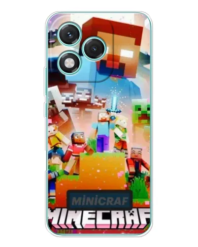 Чехол для Huawei Honor 400 Lite с картинкой «Minecraft герои игры»