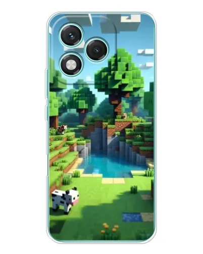 Чехол для Huawei Honor 400 Lite с картинкой «Minecraft летний день»