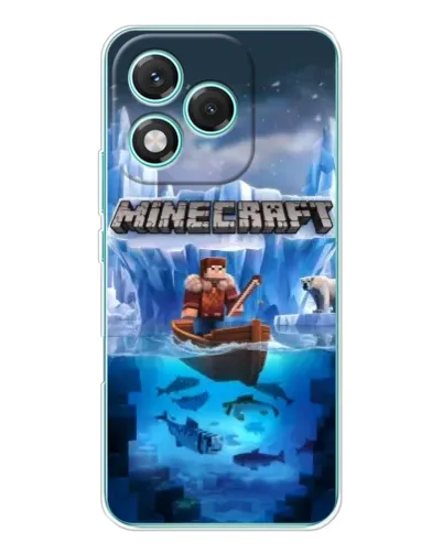 Чехол для Huawei Honor 400 Lite с картинкой «Minecraft ледяной мир»