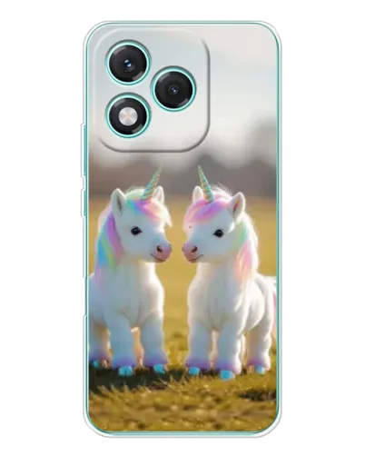 Чехол для Huawei Honor 400 Lite с картинкой «Пара единорогов»