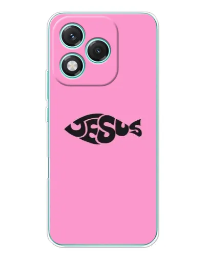 Чехол для Huawei Honor 400 Lite с картинкой «Розовый символ  Jesus»