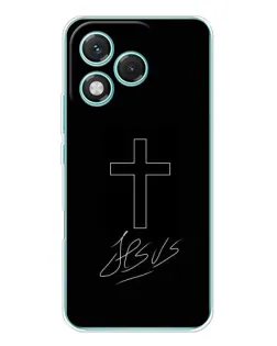 Чехол для Huawei Honor 400 Lite с картинкой «Графический крест Jesus»