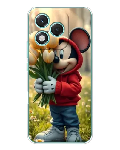 Чехол для Huawei Honor 400 Lite с картинкой «Микки с тюльпанами»