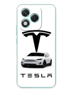 Чехол для Huawei Honor 400 Lite с картинкой «Tesla White Style»