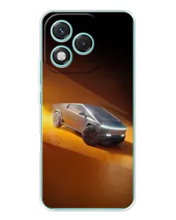 Чехол для Huawei Honor 400 Lite с картинкой «Cybertruck в пустыне»