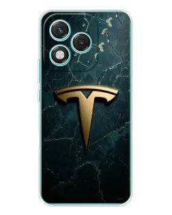 Чехол для Huawei Honor 400 Lite с картинкой «Мраморная Tesla Gold»
