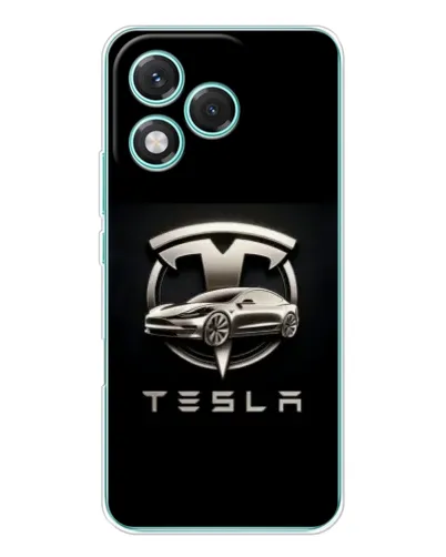 Чехол для Huawei Honor 400 Lite с картинкой «Tesla — серебристое авто» Чехол для Huawei Honor 400 Lite с картинкой «Tesla — серебристое авто»